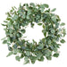 38" Seeded Eucalyptus Leaf Artificial Wreath -Green/Gray - PWE230-GR/GY