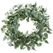38" Seeded Eucalyptus Leaf Artificial Wreath -Green/Gray - PWE230-GR/GY