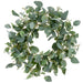 32" Seeded Eucalyptus Leaf Artificial Hanging Wreath -Green/Gray - PWE231-GR/GY