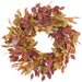 22" Eucalyptus Leaf Artificial Wreath -Fall (Pack of 4) - PWE644-FA