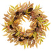 26" Eucalyptus Leaf, Berry & Pinecone Silk Wreath -Tan/Brown (Pack of 4) - PWE904-TN/BR