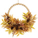 26" Eucalyptus Leaf, Berry & Pinecone Silk Hanging Half Wreath -Tan/Brown (Pack of 4) - PWE905-TN/BR