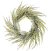 24" PE Soft-Touch Woodland Fern Leaf Artificial Wreath -Green/Gray - PWF049-GR/GY