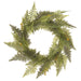 24" Artificial Mixed Fern Leaf Hanging Wreath -Green (pack of 2) - PWF272-GR