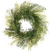 24" Mixed Fern Leaf Artificial Wreath -Green (Pack of 2) - PWF289-GR