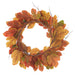 28" Fig Leaf Artificial Wreath -Orange/Burgundy (Pack of 2) - PWF323-OR/BU