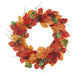 28" Fig Leaf Artificial Wreath -Orange/Burgundy (Pack of 2) - PWF323-OR/BU