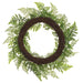 25" Mixed Fern Leaf Silk Wreath -Green - PWF426-GR