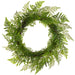25" Mixed Fern Leaf Silk Wreath -Green - PWF426-GR