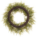 28" Asparagus Fern Leaf Artificial Wreath -Green (Pack of 2) - PWF707-GR