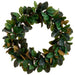 35" Silk Magnolia Leaf Wreath -Green - PWM004-GR