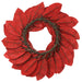 24" Silk Magnolia Leaf Wreath -2 Tone Burgundy (Pack of 2) - PWM005-BU/TT