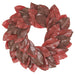 24" Silk Magnolia Leaf Wreath -2 Tone Burgundy (Pack of 2) - PWM005-BU/TT