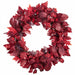 28" Artificial Maple & Oak Leaf Wreath -2 Tone Burgundy - PWM012-BU/TT