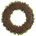 24" PE Soft-Touch Spike Moss Artificial Wreath -Green - PWM086-GR