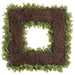 18" PE Soft-Touch Spike Moss Square-Shaped Artificial Wreath -Green - PWM088-GR