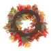 27" Silk Maple Leaf Wreath -Orange/Green - PWM102-OR/GR