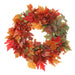 27" Silk Maple Leaf Wreath -Orange/Green - PWM102-OR/GR