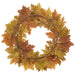 24" Maple Leaf Silk Wreath -Rust/Green (Pack of 2) - PWM334-RU/GR