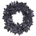 24" Artificial Maple Leaf Hanging Wreath -Black (pack of 2) - PWM662-BK