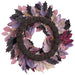 22" Mixed Maple & Oak Leaf Silk Wreath -2 Tone Purple (Pack of 4) - PWM901-PU/TT
