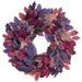 22" Mixed Maple & Oak Leaf Silk Wreath -2 Tone Purple (Pack of 4) - PWM901-PU/TT