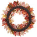 32" Mixed Maple & Oak Leaf Silk Wreath -Brown/Green (Pack of 4) - PWM902-BR/GR