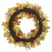 32" Artificial Oak & Fern Leaf Wreath -Green/Mustard (Pack of 2) - PWO003-GR/MD