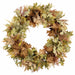 32" Artificial Oak & Fern Leaf Wreath -Green/Mustard (Pack of 2) - PWO003-GR/MD