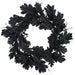 24" Halloween Oak Leaf Silk Wreath -Black (Pack of 2) - PWO094-BK