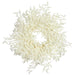 31" Silk Italian Rusccus Leaf Hanging Wreath -Cream - PWR131-CR