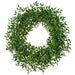 34" Italian Ruscus Leaf Artificial Wreath -Green - PWR234-GR
