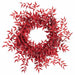 28" Artificial Italian Ruscys Leaf Wreath -Red - PWR522-RE