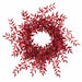 28" Artificial Italian Ruscys Leaf Wreath -Red - PWR522-RE