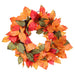 24" Salal Leaf Silk Hanging Wreath -Orange/Green (pack of 2) - PWS443-OR/GR