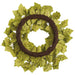 28" Seeded Solamum Leaf Silk Wreath -Green (Pack of 2) - PWS702-GR