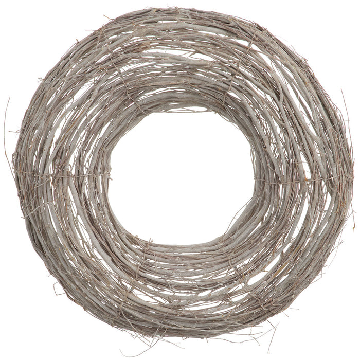 12" Birch Twig Wreath -Whitewashed (Pack of 12) - PWT819-WW