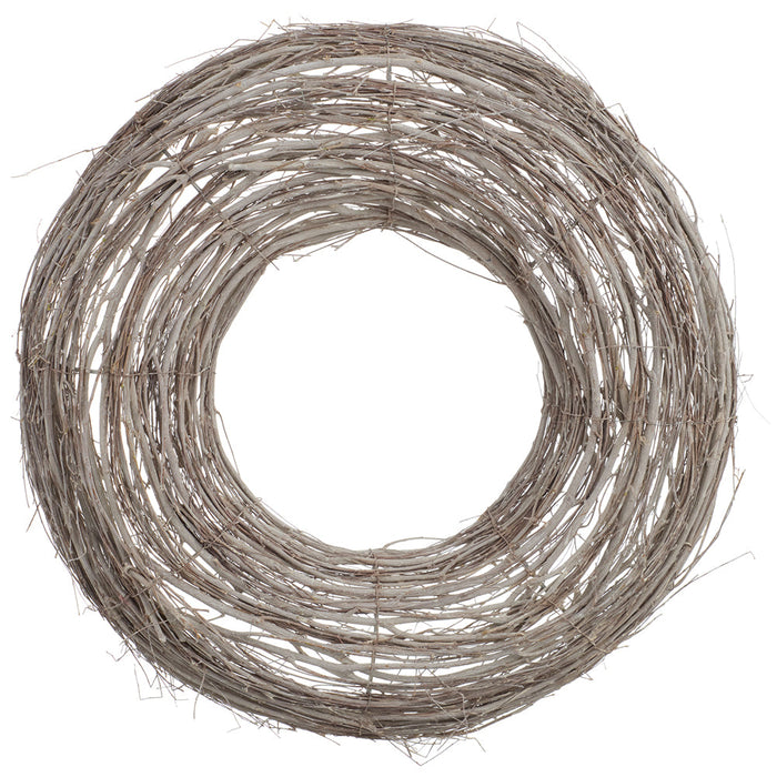 18" Birch Twig Wreath -Whitewashed (Pack of 6) - PWT820-WW