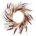 24" Silk Eucalyptus, Rattail Grass & Twig Wreath -Beige/Brown (Pack of 2) - PWX203-BE/BR