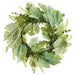24" Fern & Fig Carica Leaf Artificial Wreath -2 Tone Green (Pack of 2) - PWX290-GR/TT