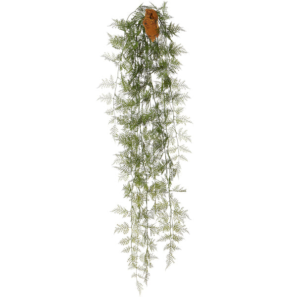 4'4" Artificial Hanging Asparagus Lace Fern Plant Decor w/Wall Mount -Green (Pack of 6) - PZF279-GR