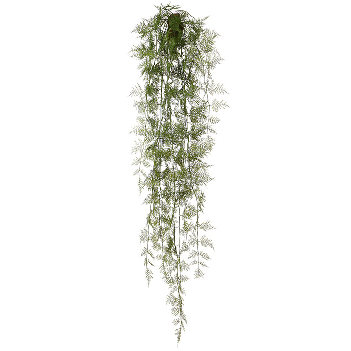 4'4" Artificial Hanging Asparagus Lace Fern Plant Decor w/Wall Mount -Green (Pack of 6) - PZF279-GR