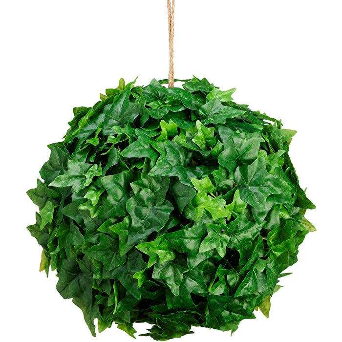 12" Ivy Leaf Ball-Shaped Artificial Topiary -Green (Pack of 2) - PZI111-GR