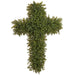 28"Hx20"W Tea Leaf Cross-Shaped Artificial Topiary -Green (pack of 2) - PZT300-GR