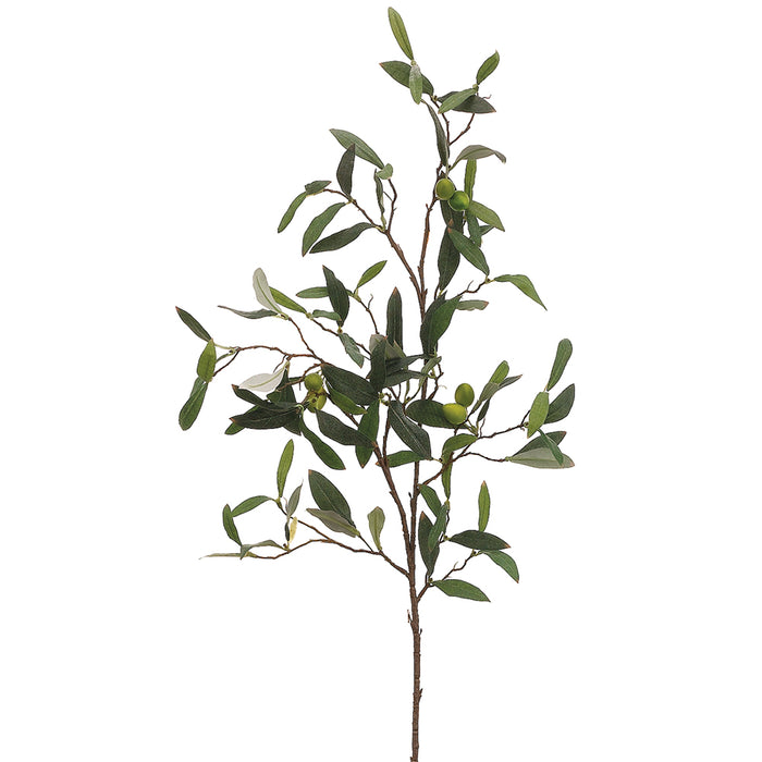 30" Silk Olive w/Berries Stem -2 Tone Green (pack of 12) - QSO955-GR/TT