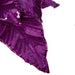 24"Hx13"W Sequin Velvet Artificial Poinsettia Flower Stem -Purple (Pack of 12) - RG221366