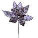 24"Hx13"W Sequin Velvet Artificial Poinsettia Flower Stem -Lavender (Pack of 12) - RG221386