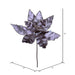24"Hx13"W Sequin Velvet Artificial Poinsettia Flower Stem -Lavender (Pack of 12) - RG221386