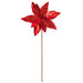 21.5"Hx11"W Glittered Artificial Poinsettia Flower Stem -Red (Pack of 12) - RG230103
