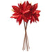 21.5"Hx11"W Glittered Artificial Poinsettia Flower Stem -Red (Pack of 12) - RG230103